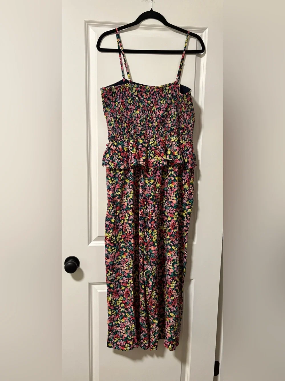 Tommy Hilfiger Strapless Floral Jumpsuit in Pink, Green & Blue